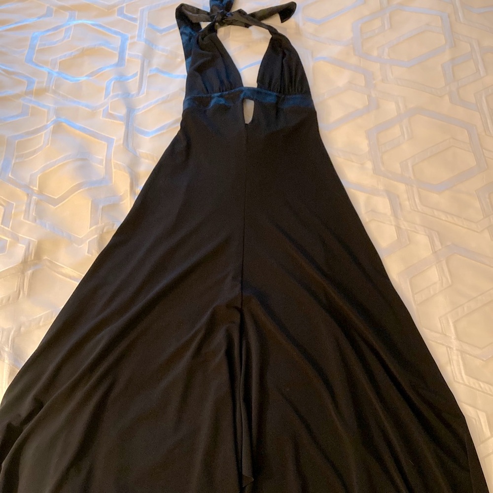 Black cocktail dress with flared bottom